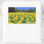 Sunflower：Rectangle Seal 長方形シール (バッグ)