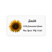 Sunflower Return Address Label ラベル (正面)