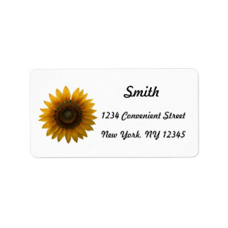 Sunflower Return Address Label ラベル