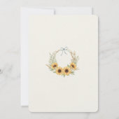 Sunflower Rustic Baby Shower Invitation 招待状 (裏面)