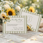 Sunflower Rustic Wedding 出欠カード