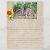 Sunflower Scrapbook Paper Custom Photo (裏面)