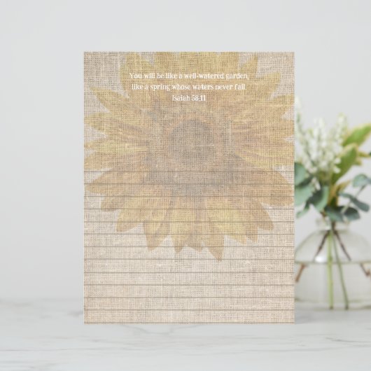 Sunflower Scrapbook Paper Custom Photo (スタンド正面)
