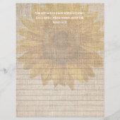 Sunflower Scrapbook Paper Custom Photo (正面)