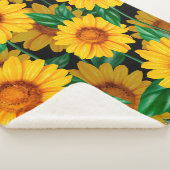 Sunflower seamless pattern. Background with yellow シェルパブランケット (3/4)