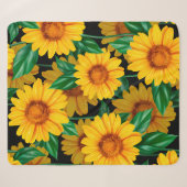Sunflower seamless pattern. Background with yellow シェルパブランケット (正面(横))