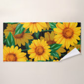 Sunflower seamless pattern. Background with yellow バスタオル (バスタオル)