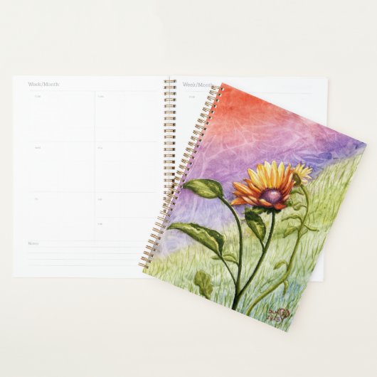 Sunflower Secrets at Sunset プランナー手帳 (ディスプレー)