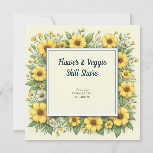 Sunflower Session Skillshare Invitation 招待状 (正面)