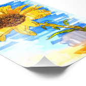 Sunflower Single Marker- Cute Sunflower Lover Gift フォトプリント (角)