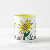 "Sunflower Snail Little Friends" Mug マグカップ (中央)