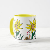 "Sunflower Snail Little Friends" Mug マグカップ (正面左)