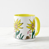 "Sunflower Snail Little Friends" Mug マグカップ (正面右)