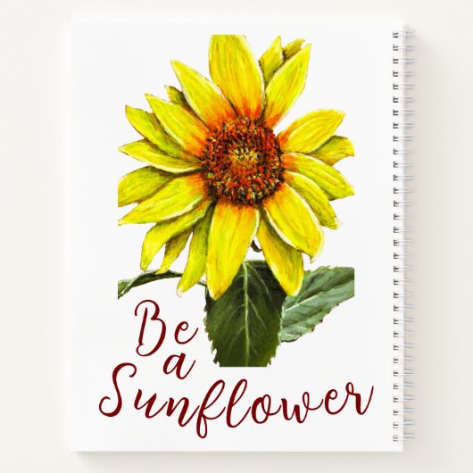 Sunflower Spiral Notebook ノートブック (裏面)