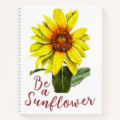 Sunflower Spiral Notebook ノートブック (正面)