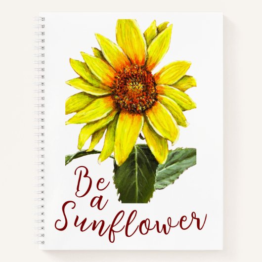 Sunflower Spiral Notebook ノートブック (正面)