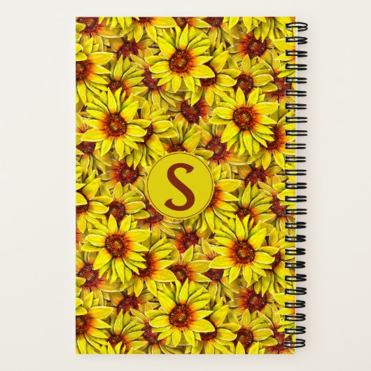 Sunflower Spiral Notebook ノートブック (裏面)