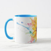 Sunflower Splash Flower Floral Art Mug マグカップ (左)