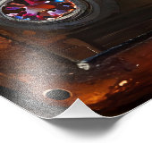 Sunflower Stained Glass Heart Steampunk Series フォトプリント (角)