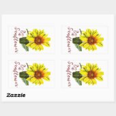 Sunflower Sticker 長方形シール (シート)