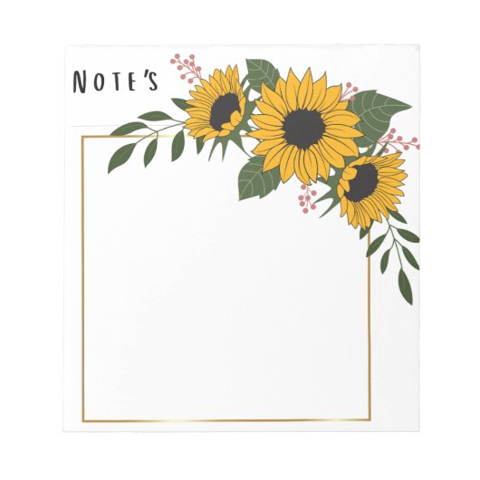 Sunflower Sticky Note's ノートパッド (正面)