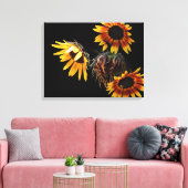 Sunflower Stretched Canvas Print キャンバスプリント (インサイチュ (リビング))