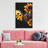 Sunflower Stretched Canvas Print キャンバスプリント (インサイチュ (リビング))