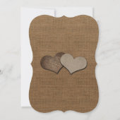 Sunflower String Lights Burlap Lace Wedding 招待状 (裏面)