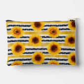 Sunflower Stripes Navy & Yellow  アクセサリーポーチ (裏面)