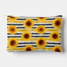 Sunflower Stripes Navy & Yellow  アクセサリーポーチ