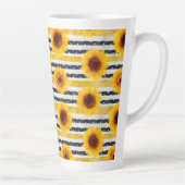 Sunflower Stripes Navy & Yellow  カフェラテマグ (右)