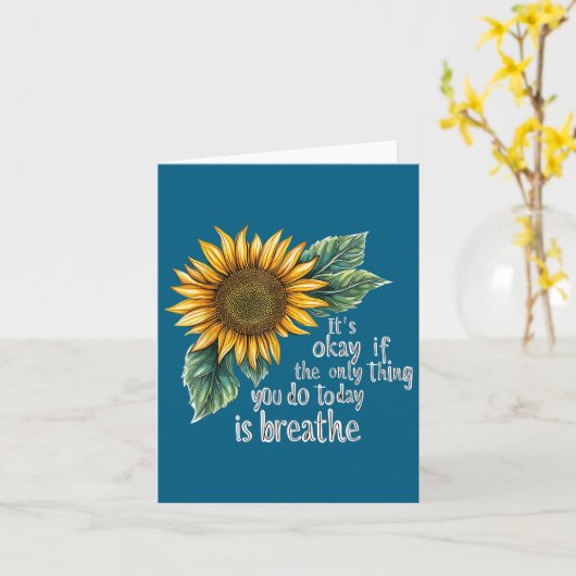 Sunflower Suicide Awareness  カード (黄色い花)