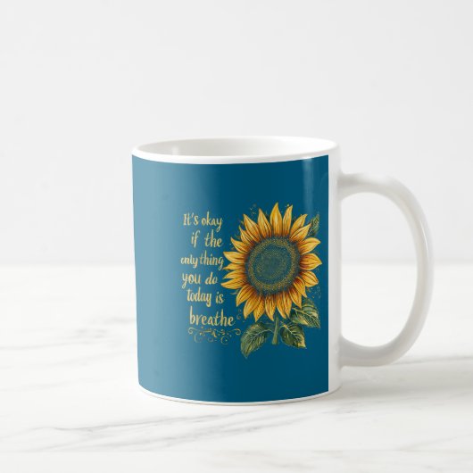 Sunflower Suicide Awareness  コーヒーマグカップ (右)