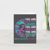 Sunflower Suicide Prevention Awareness Motivationa カード (正面)