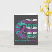 Sunflower Suicide Prevention Awareness Motivationa カード (黄色い花)