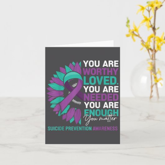 Sunflower Suicide Prevention Awareness Motivationa カード (黄色い花)