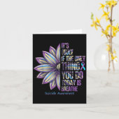 Sunflower Suicide Prevention Awareness Week Teal P カード (黄色い花)