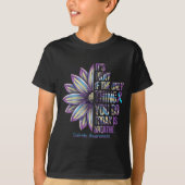 Sunflower Suicide Prevention Awareness Week Teal P Tシャツ (正面)