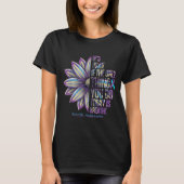 Sunflower Suicide Prevention Awareness Week Teal P Tシャツ (正面)