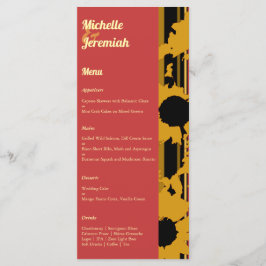 Sunflower Sunset Coral Gold Modern Wedding メニュー