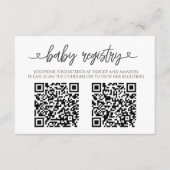 Sunflower Sunshine Fall Baby Shower QR Code エンクロージャーカード (正面)