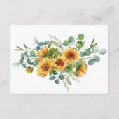 Sunflower Sunshine Fall Baby Shower QR Code エンクロージャーカード (裏面)