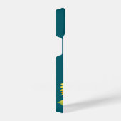Sunflower Teal Modren Minimal Initial Phone Case iPhoneケース (右側面)