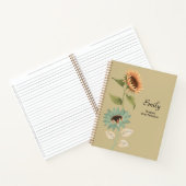 Sunflower Theme Checkbox Planner ノートブック (内部)