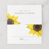 Sunflower Themed Guest Place Table Card プレイスカード (外部開封)