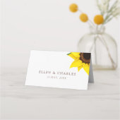 Sunflower Themed Guest Place Table Card プレイスカード (裏面)
