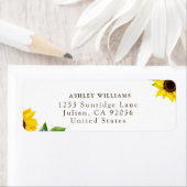 Sunflower Themed Return Stickers ラベル (インサイチュ)