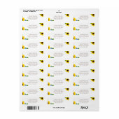 Sunflower Themed Return Stickers ラベル (フルシート)