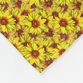 Sunflower Throw Blanket フリースブランケット