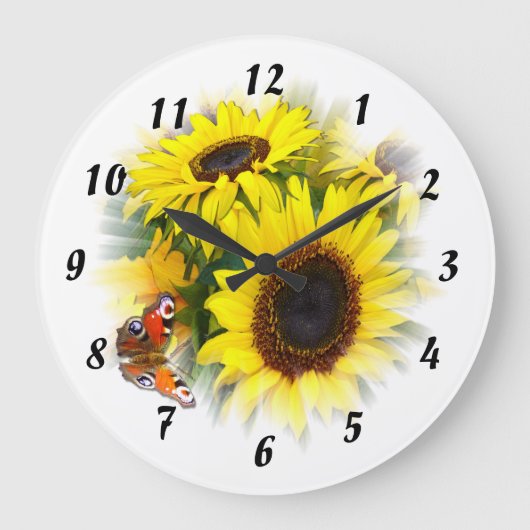 Sunflower Time Large Clock ラージ壁時計 (正面)